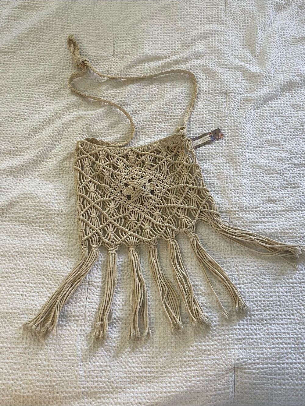 Macrame Crochet tassel bohemian crossbody bag